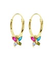 Butterflies Silver Hoop Earring HO-2797